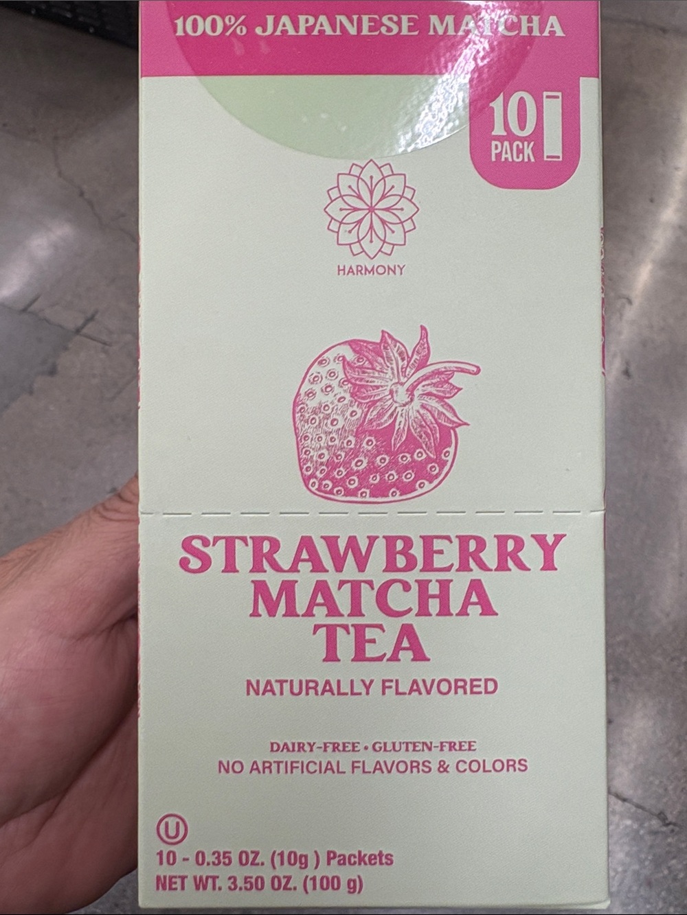 Harmony Strawberry Matcha Tea — Pink & White Box